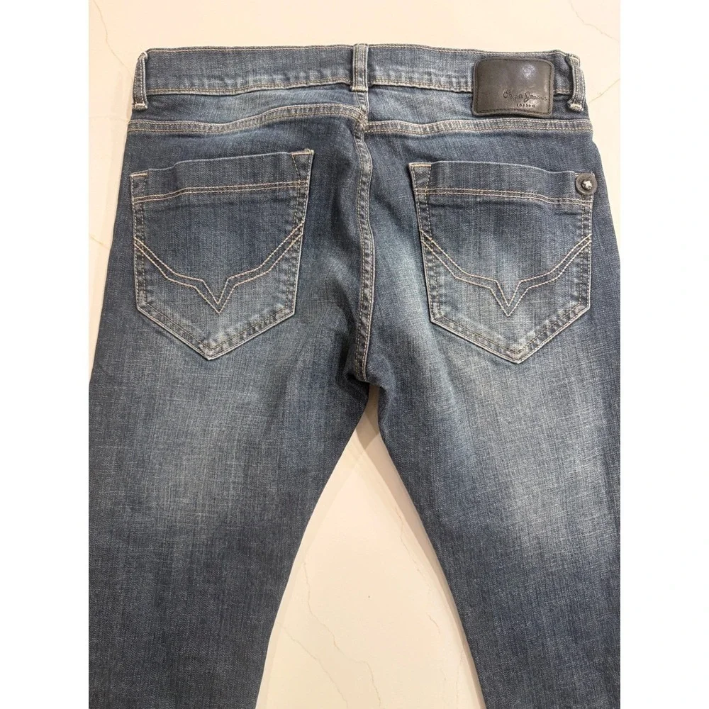 Pepe Jeans London‎ Vapour Mens Denim Jeans 34x34 Straight Fit Dark Wash
